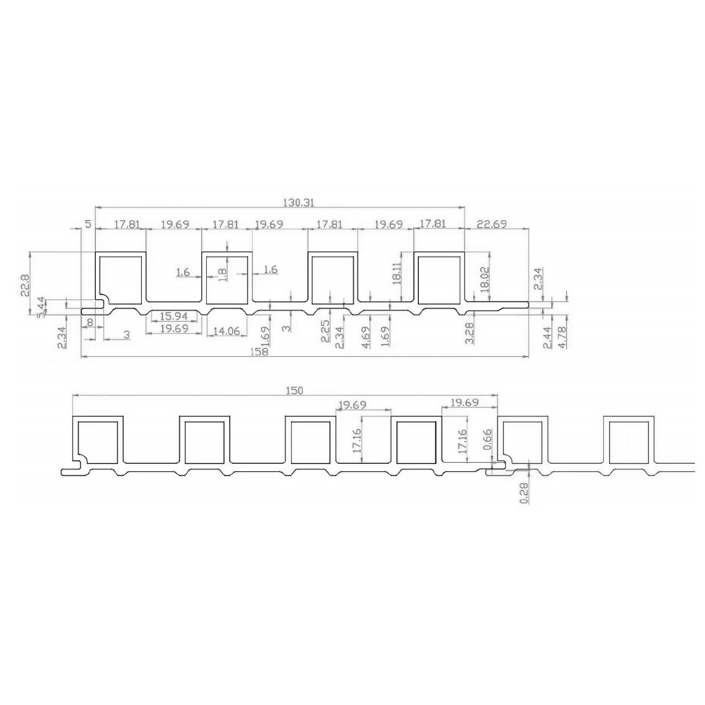 CC-03 158mmX23mmX3000mm