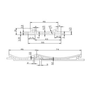 CC-22 55mmX14mmX3000mm