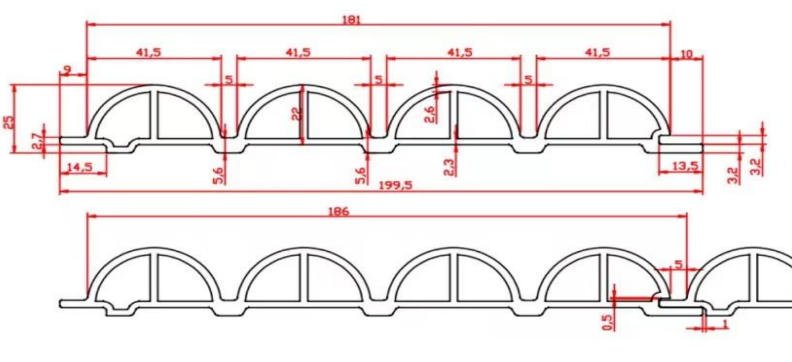 wpc wood slat panel GW68